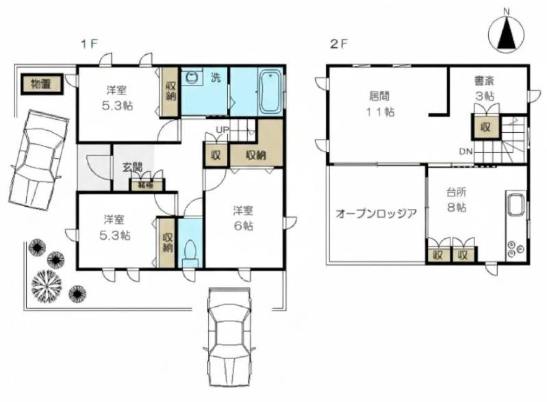 北長瀬表町2丁目戸建の間取り写真
