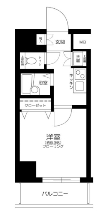 ＪＲ山手線 五反田駅 徒歩11分 14階建 築21年の間取り写真