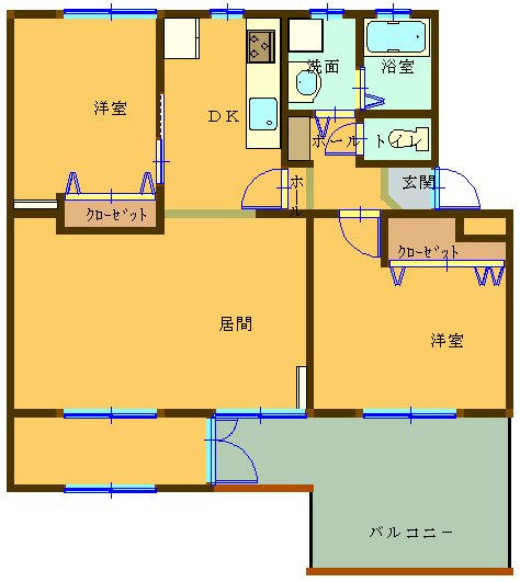 名古屋市名東区香南のマンションの間取り