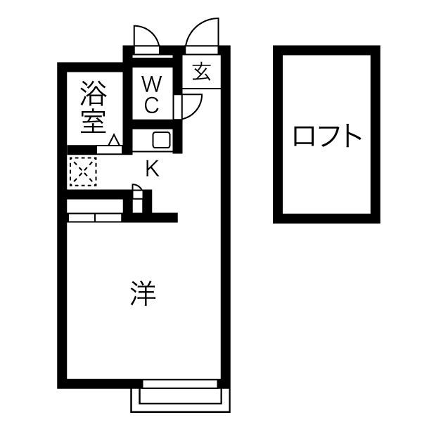 愛知県名古屋市西区歌里町（アパート）の賃貸物件の間取り
