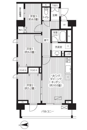 ピエス綱島の間取り