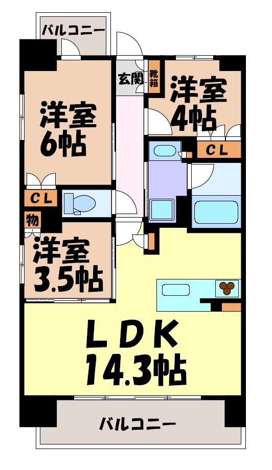 プレサンスロジェ名駅南の間取り