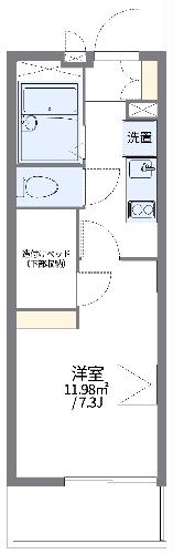 レオパレスリヴハイツＣの間取り