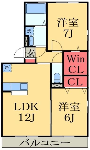 千葉市緑区土気町のアパートの間取り