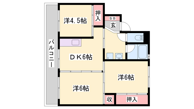 ビレッジハウス社第二の間取り