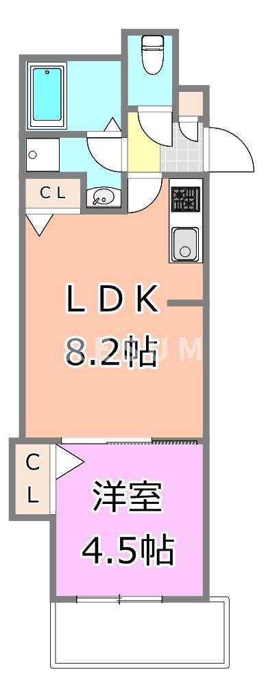 千葉市中央区要町のマンションの間取り