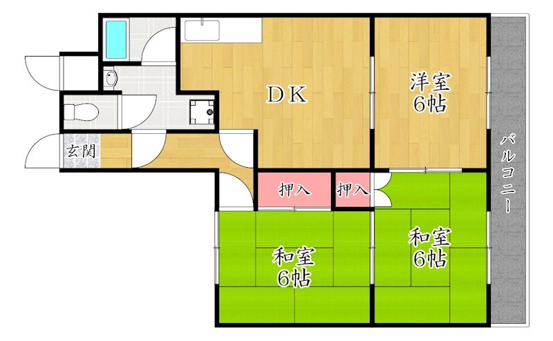 コロナード長尾の間取り