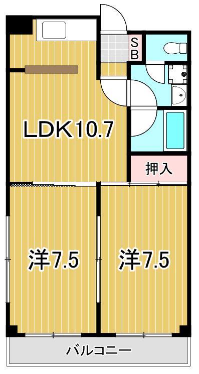 パレスあすてりあの間取り