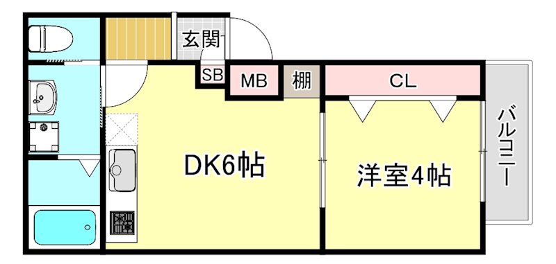 プランドール百万遍2ndの間取り