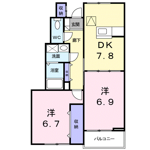 ス　レユニール　IIの間取り