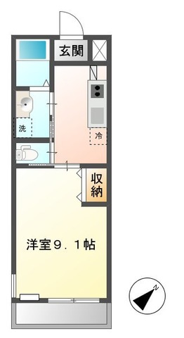 ひたちなか市大字田彦のアパートの間取り