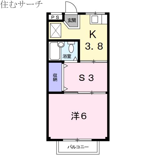 シングルハウス樹の間取り