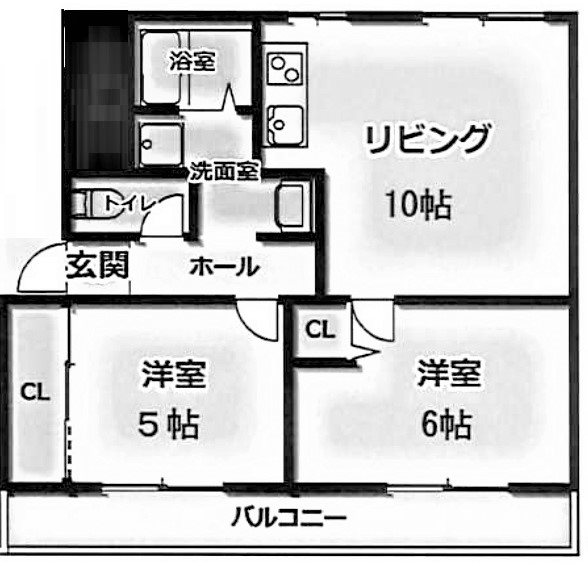 神戸市西区玉津町高津橋のマンションの間取り