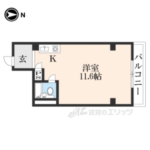 京都市下京区天神前町のマンションの間取り