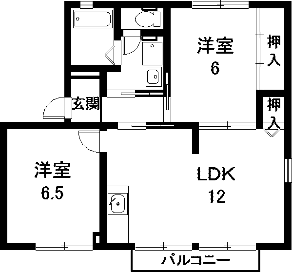 名古屋市中川区東春田のアパートの間取り