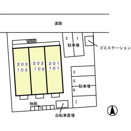 モナリエ北川の駐車場