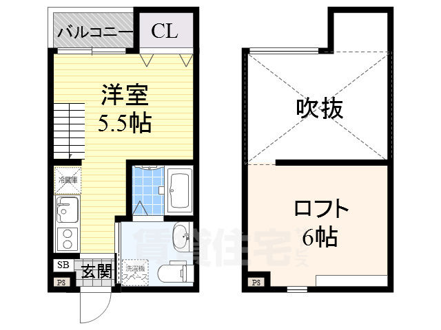 堺市堺区南島町のアパートの間取り