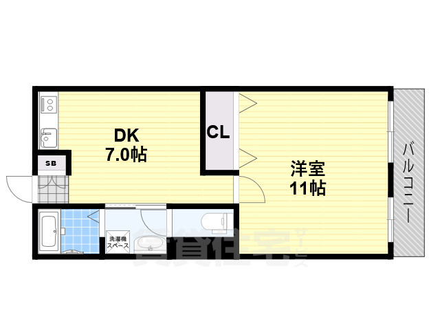 松原市上田のマンションの間取り