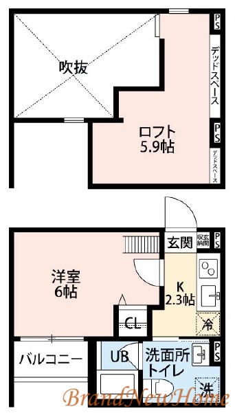 堺市堺区新在家町東のアパートの間取り