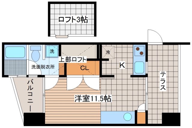 広島市中区舟入幸町のマンションの間取り