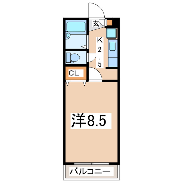 郡山市台新のアパートの間取り