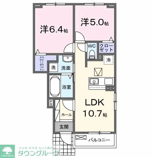 松戸市五香のアパートの間取り