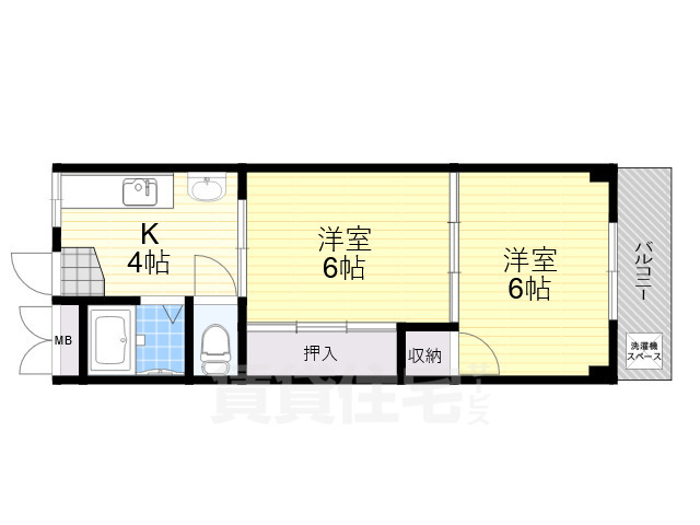 大和ビルマンションA棟の間取り