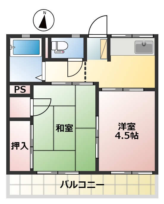 シティハイム白樺の間取り