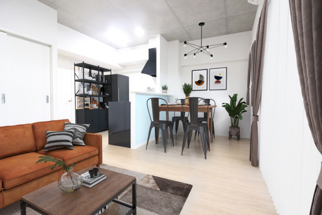 居室・リビング　家具や小物はＣＧ加工となります。