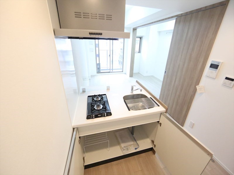 キッチン　システムキッチン（ガス2口コンロ付）カウンターキッチン