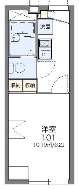 レオパレス若林の間取り写真