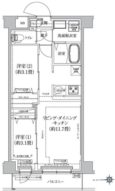 アイルグランデ東京青井の間取り写真