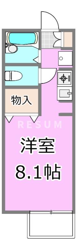 ＪＲ総武本線 東千葉駅 徒歩8分 2階建 築34年の間取り写真