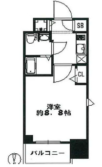 スワンズ谷町セントシティの間取り写真