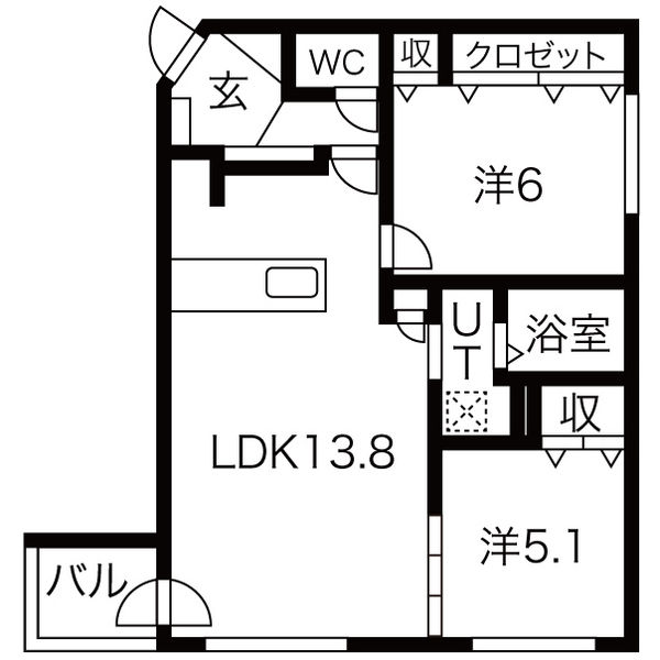ASSE円山桜並木の間取り写真