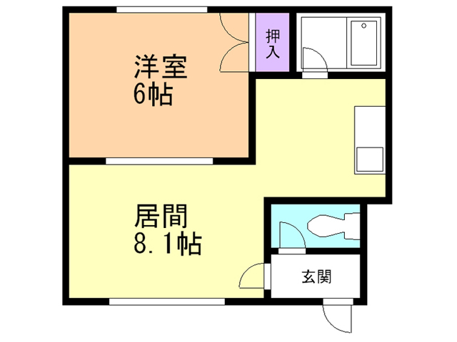 苫小牧市啓北町のアパートの間取り