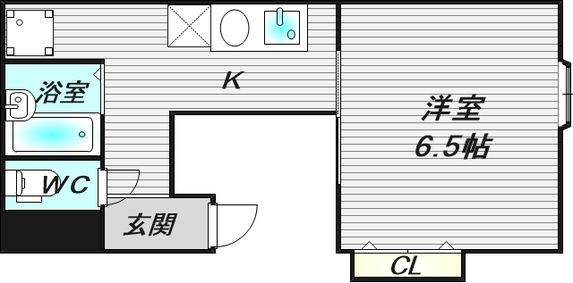 大阪市西淀川区姫島のマンションの間取り