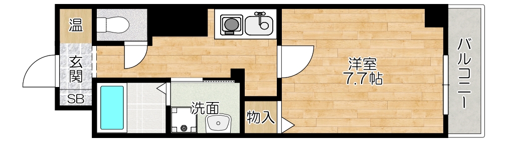 守口市八島町のマンションの間取り