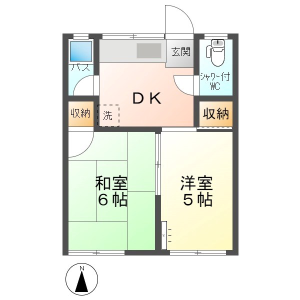 東御市田中のアパートの間取り