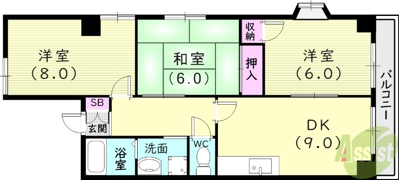 ドウエル須磨浦の間取り