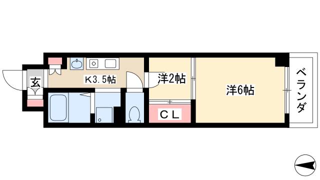 シャルマン上ノ宮の間取り