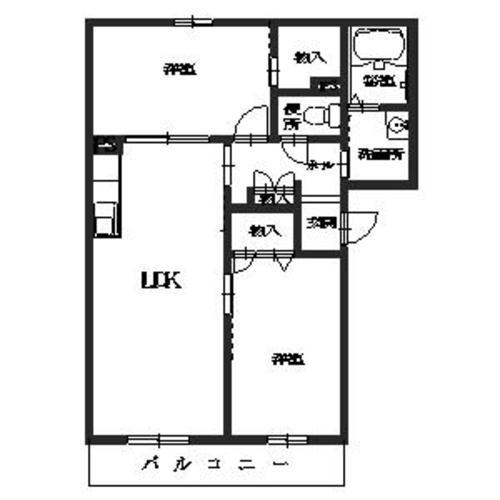 福知山市篠尾新町のマンションの間取り