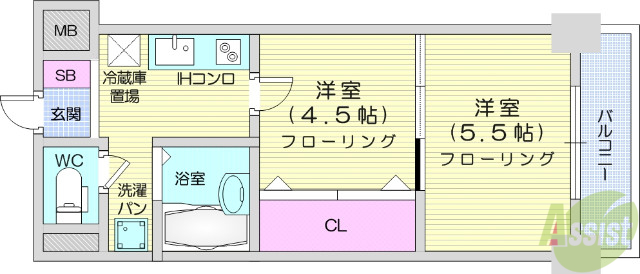 リビングステージ東仙台の間取り