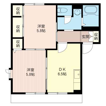 伊勢原市大住台のアパートの間取り