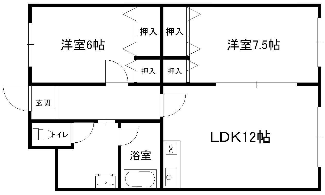 クレインヒルズマンションの間取り