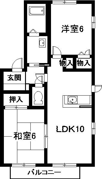 ビューテラス佐野　Ａ棟の間取り