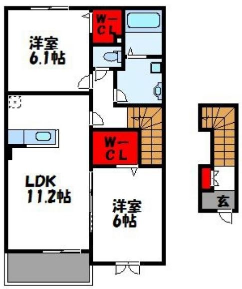 ベルコロレIIBの間取り