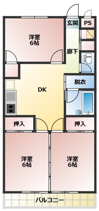 コーポサンライズの間取り