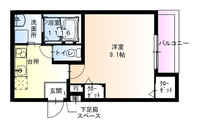 フジパレス堺百舌鳥梅北の間取り