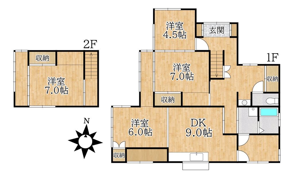 習志野市実籾本郷戸建ての間取り